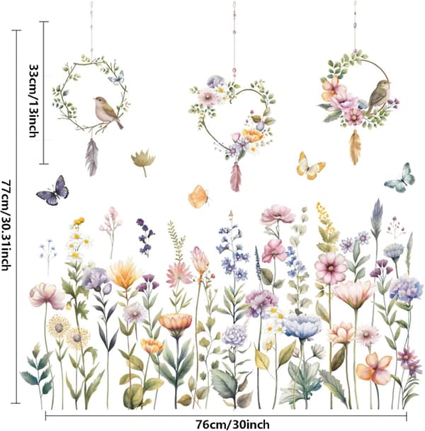 väggdekal vuxen sovrum väggdekaler blommor väggdekal blommor Mural