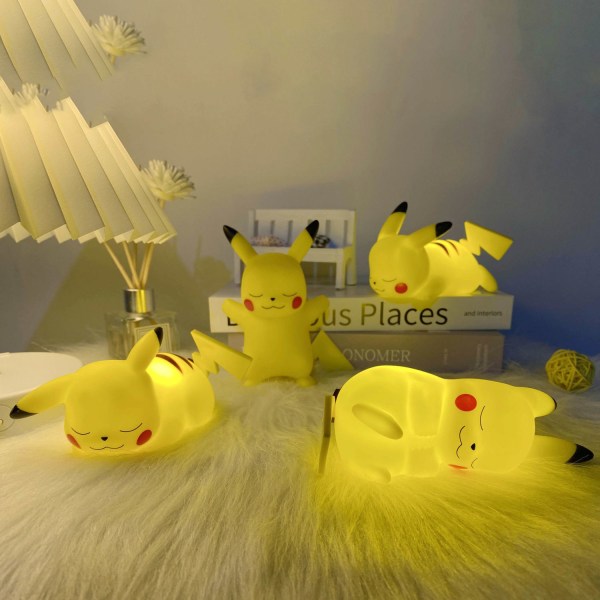 1 paket Pikachu nattlampor Söta sängprydnader Barn