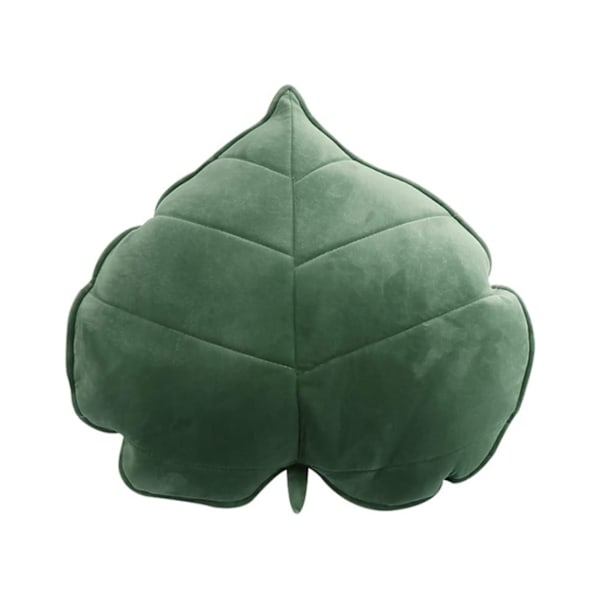 Blad Plyschkudde, Växtkudde Mjukdjur 3D Plyschleksak Födselsdagspresenter Kudde (Grön,50cm)