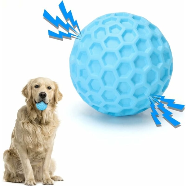 Hundlekeball, Naturlig Gummiball for Hunder, Pipende Hundetyggeball