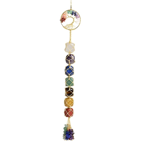 Handmade Crystal Car Hanging Ornaments 7 Chakra Home Decoration F