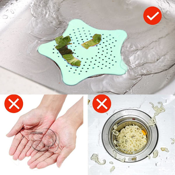 Silikondräneringsskydd, Avloppshårssamlare, Duschhårsfilter