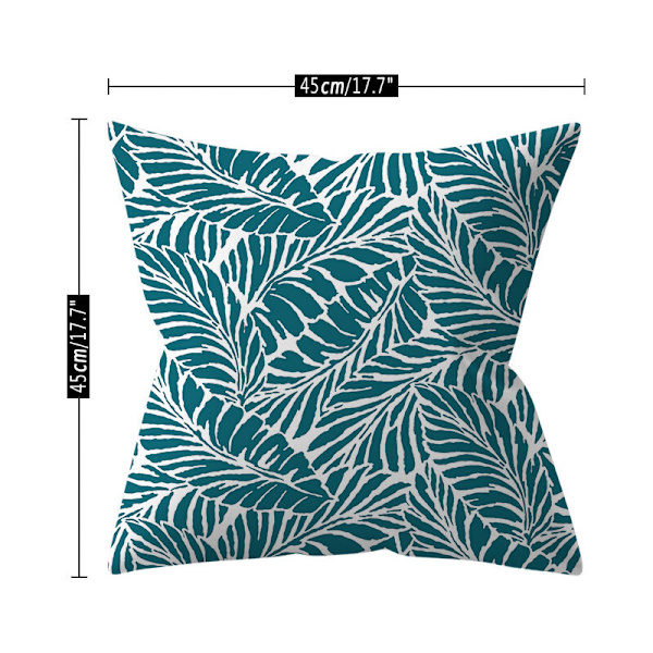 Set med 4 utomhuskuddfodral, 45x45cm Vattentät Soffa Linne Pi