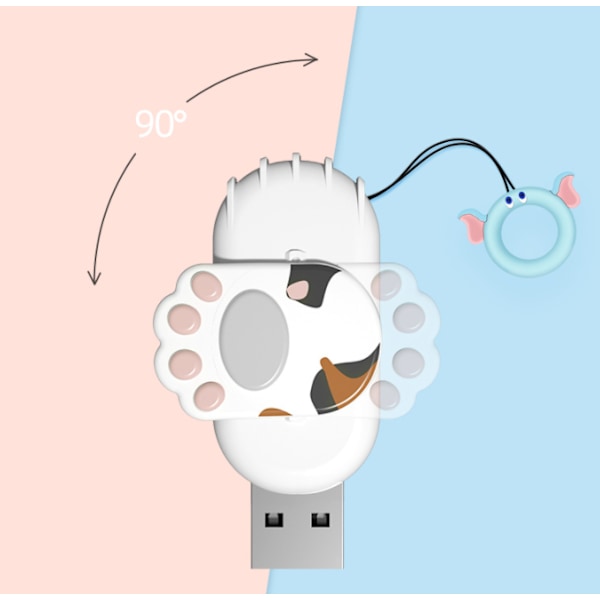 Søt tegneserie USB-flashstasjon med katteklo - Kreativ og søt USB-flashstasjon Persona