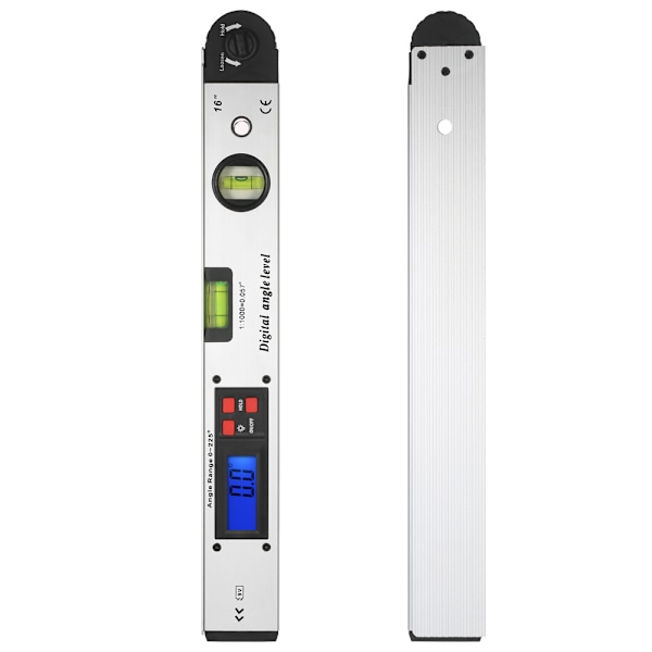 0-225° Digital vinkelmätare Digital lutningsmätare Gradmätarverktyg med LCD-display och blå bakgrundsbelysning