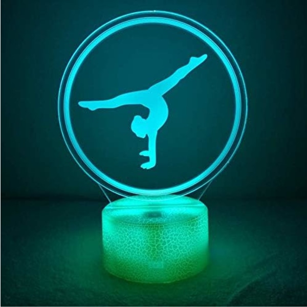 Creative Artistic Gymnastik 3D Nattljus USB driven Touch Swi