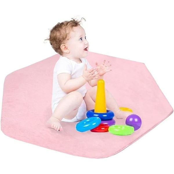 Hexagon Coral Rug - Ultra Soft Carpet for Princess Castle Playhou