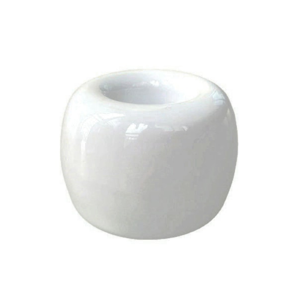 Förvaringslåda med 2 mini handgjorda keramiska tandborstar (vita)4*2,5c