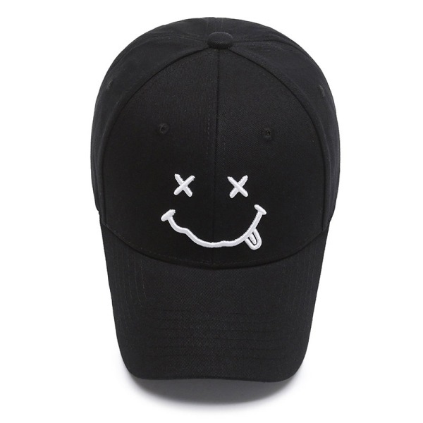 Hymyilevä hattu miesten Instagram-trendibrändi musta lippalakki korealainen versio