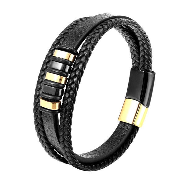 Läderarmband för män - Premium flätat läderarmband för män