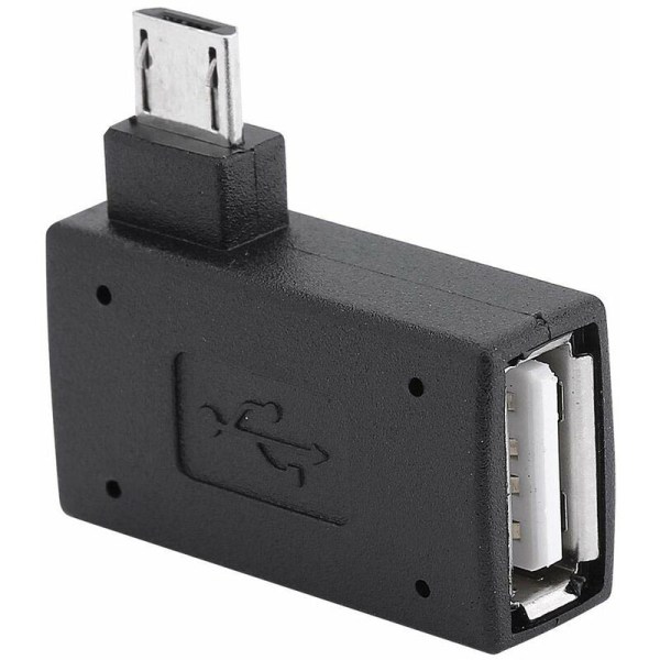 2-pack Micro USB 2.0 vinkeladapter 90 grader hane till Micro hona O