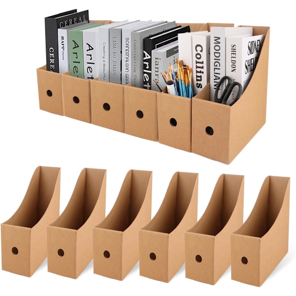 6PCS Magazine Holder, A4 Magazine Holder Office, Cardboard Magazine Holder,