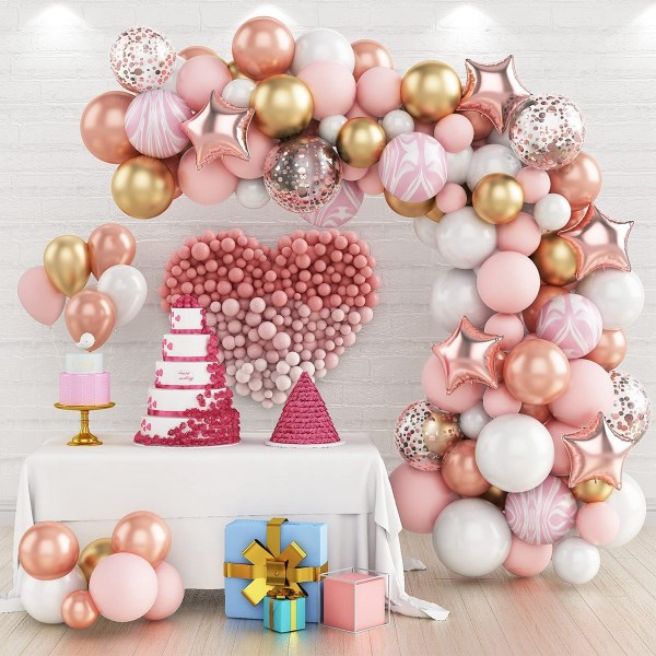 82Pack baby rosa metallisk rosegull ballonger for bryllup baby sho
