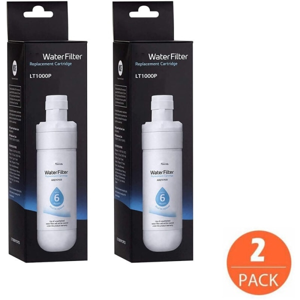 2-pack (LT1000P) kylskåpsfilter, kylskåpsvattenfilter