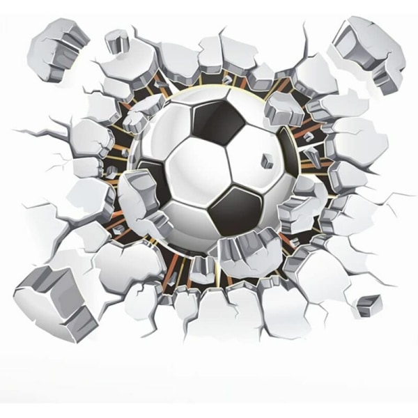 3D väggdekal fotboll (40x50 cm) I Dekorativ klistermärke, sport