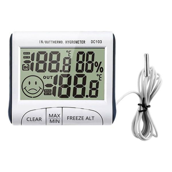 Termohygrometer, inomhusklimatkontroll med temperatur och h