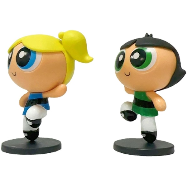 Powerpuff Girls samlarobjekt vinylfigur flickleksak pojkleksak (4 st)