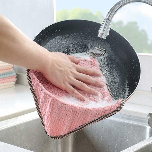 Handdukar 8 st Absorberande Korall Sammet Gör Hängande Handduk för Kit