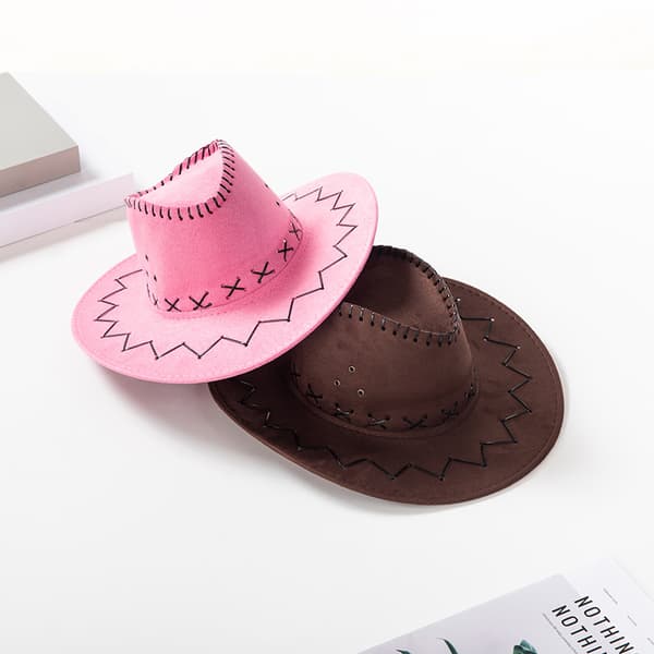 Cowboy Cattleman Hat för barn barnfestdräkt (brun