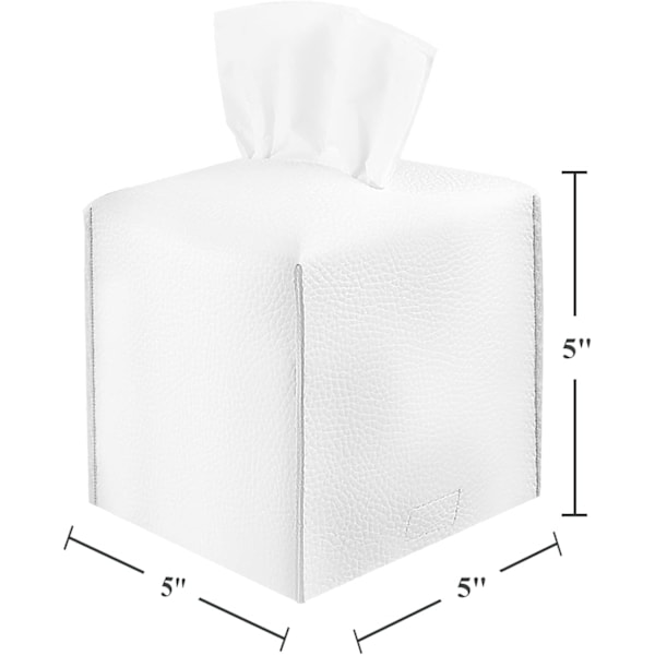 2-pack, VIVIDLY servettbehållare, fyrkantig modern PU-läder servettbehållare