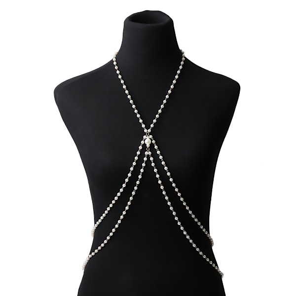 Boho Guld Tassel Body Chain Kristall Midjekedjor Sexig Sommar Body