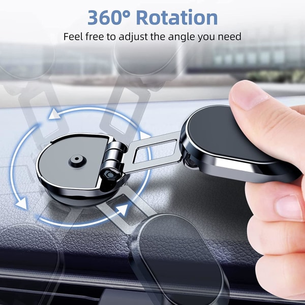 Magneettinen autopuhelinteline, 360° Double Rotation Super Sticker Pho