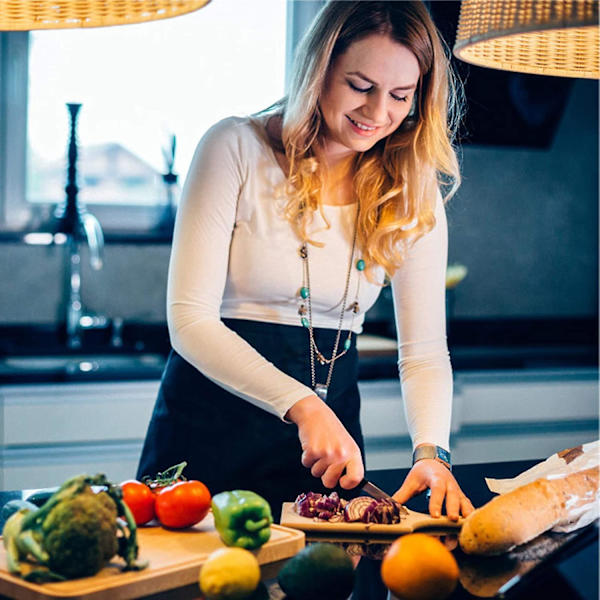 Midjeskört, svart servitör servitris förkläden med 3 fickor Bistro R
