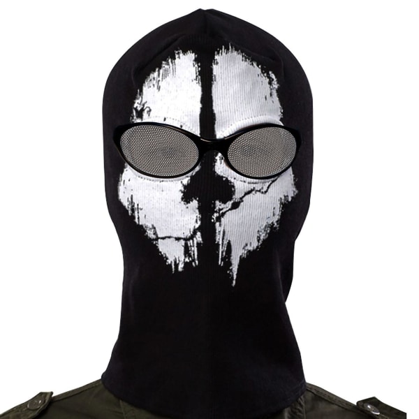 Ghostmaske - Balaclava Motorsykkel Paintball En Størrelse Farge Svart