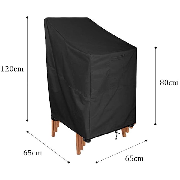 2-pack stolsöverdrag för utomhusbruk, stolsöverdrag för uteplats (120 x 65 x 65 x 80 cm)