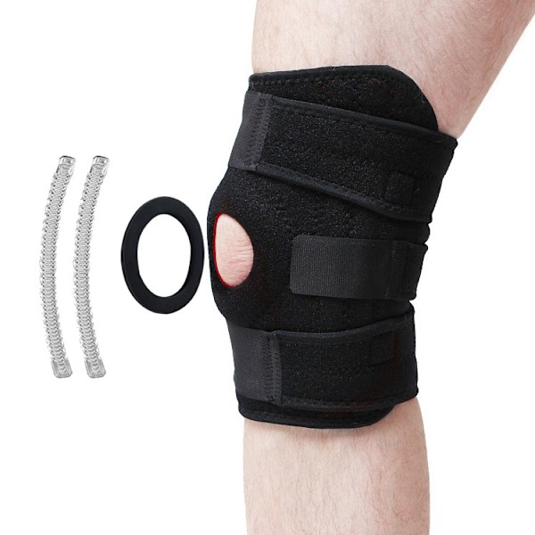 Adjustable Ligament and Patellar Open Knee Brace, Tennis Knee Brace, Non-sl