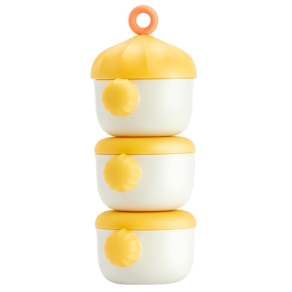 Babymadformleringsdispenser, Babymadformleringsbeholder til rejseopbevaring, Babymadformleringsdispenser til babymadformlering, BPA-fri, spildsikker, 3 rum