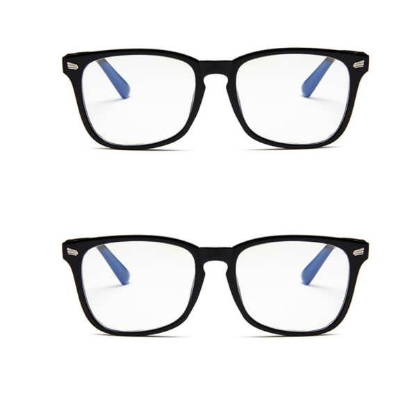 2-pack glasögon med antiblått ljus, läs-/spel-/tv-/mobilglasögon