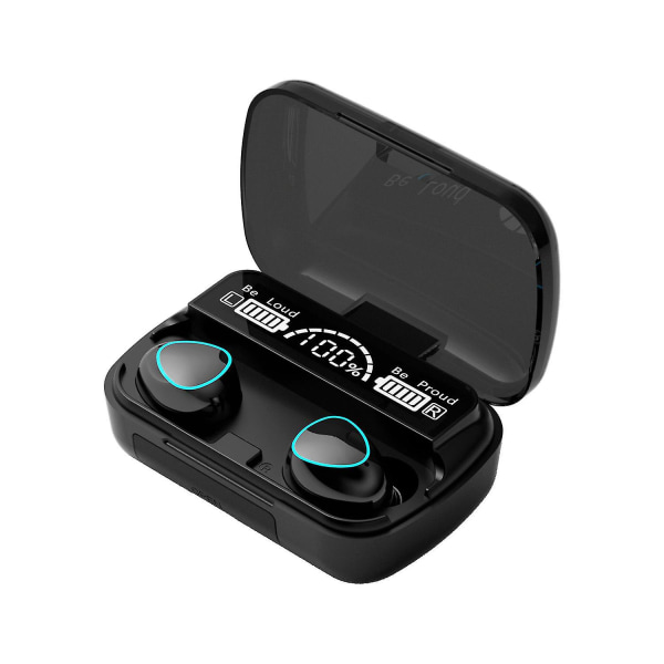 M10 Trådløse Bluetooth 5.1 In-Ear Hodetelefoner Led Digital Display