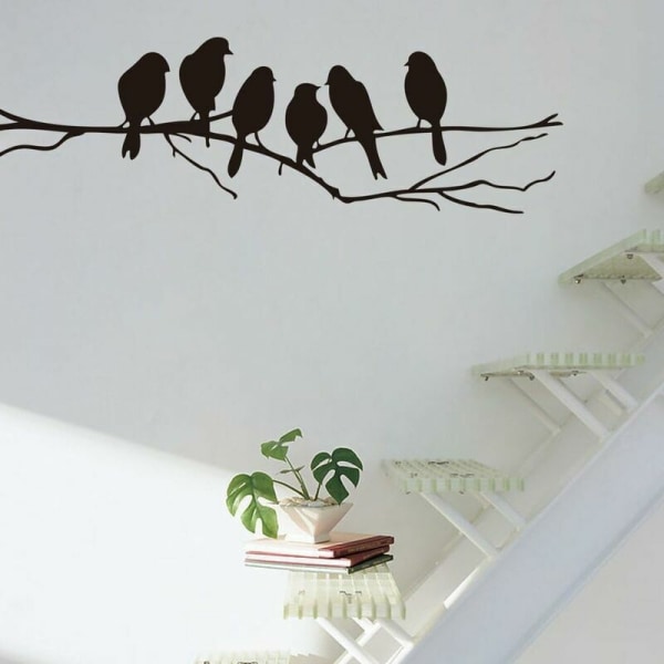 Trees Birds Living Room Wall Stickers Bedroom Handmade Wall Decal