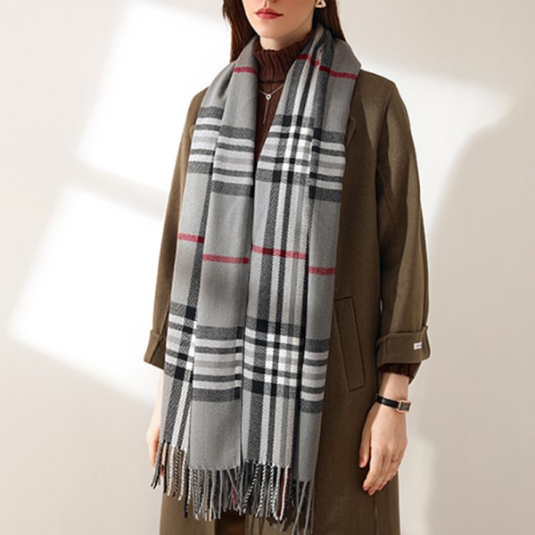 Cashmere like scarf tassel shawl warm neck scarf in autumn and wi