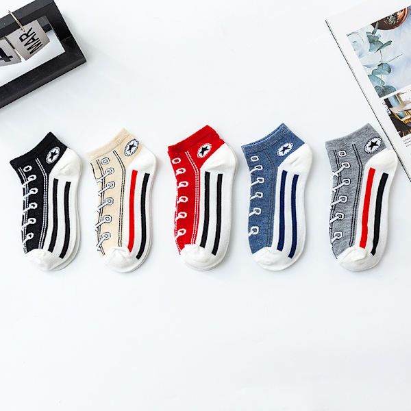 Dam 10-pack Lättvikt Nyhet Lågskurna Sockor Coola Sneakers