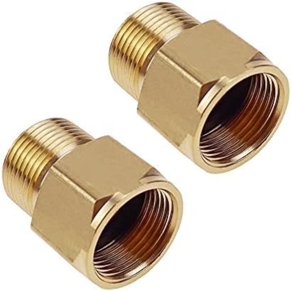 2PCS M22 Høytrykksvaskeradapter Innvendig Gjenge Slangekobling Apt