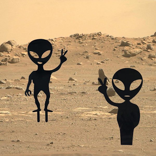Trädgårdsdekoration, Alien Silhouette Trädgårdsdekoration Utomhus Gräsmatta Prydnader Applicera Utomhus Trädgård Gräsmatta