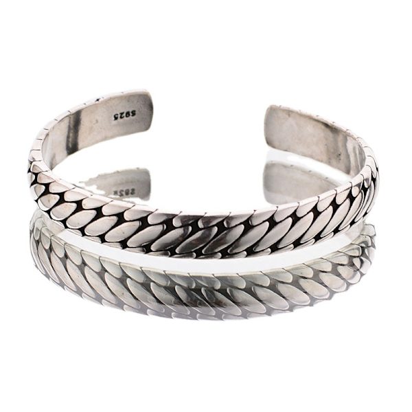 Klassisk kedjesilver  Platt kedjearmband