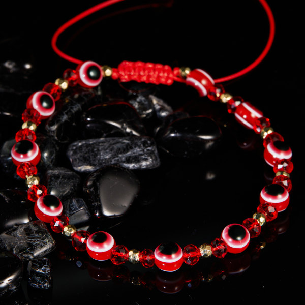 Turkiska Lucky Evil Eye-armband för kvinnor män Färgglada Crystal B