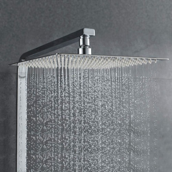 Stainless Steel Shower Head - Water Saving Shower 20CM Square Shower Head U