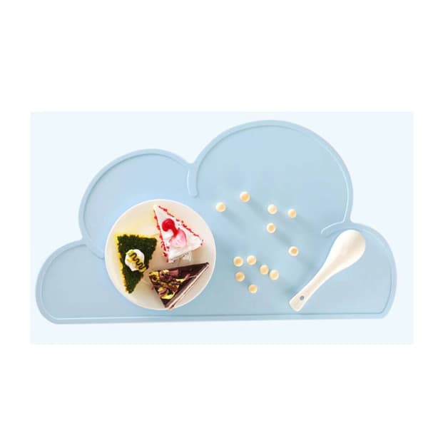Student Cloud Silikonisolasjonspute, Plassmatte for Barn, Baby Splash Table