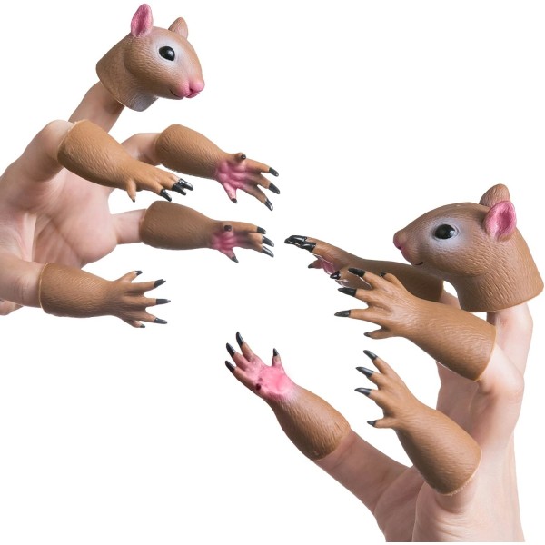 Handi Squirrel Finger Hand Puppet Uutuuslelut Finger Doll Access
