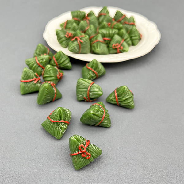 Mini Simulerad Dumpling Prydnad Hänge Nyckelring Harts Smycken