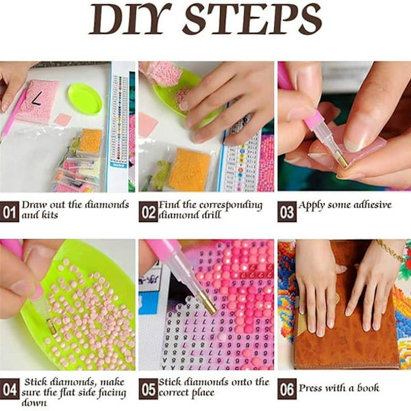 DIY-gåva 5D Full Drill Diamond Painting By Number Kits Broderi