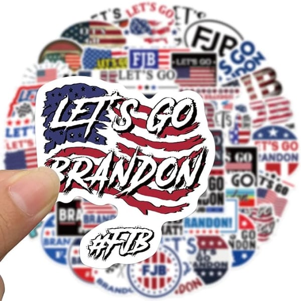 50 st Let's Go Brandon Rolig Sticker Meme Sticker till Generalen