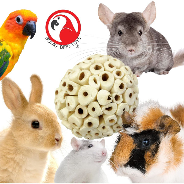 Naturlig Sola Ball Mjuk Tugga Strimla Foder Sök Papegoja Amazon, Nymfkakadua, Conure, Quaker, Caique, Eclectus, Undulat, Parakit, Kaniner, Marsvin, Chinchilla, Kanin