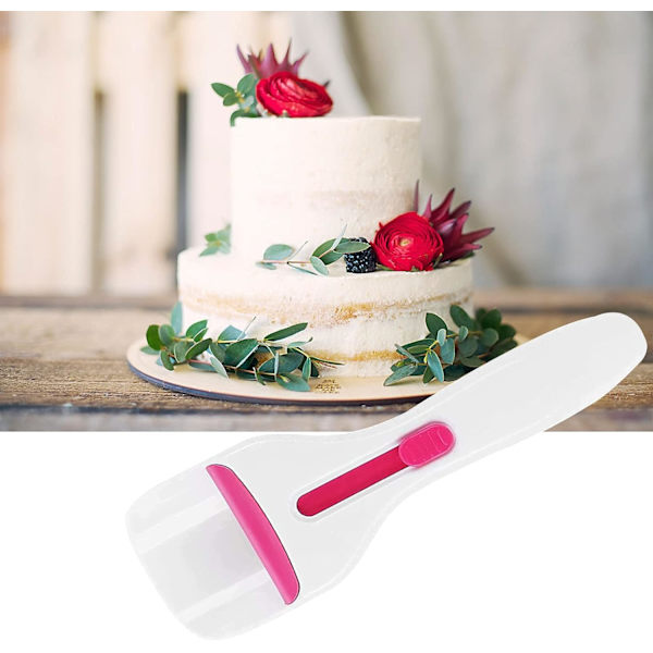Skedfördelare för kakdeg, köksmjölpasta Dispenser skopa DIY cupcake smet skopa, One-Touch Sliding