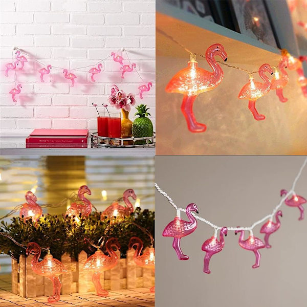3m Utomhus Flamingo Ljusslinga med 20 Mini Glödlampor