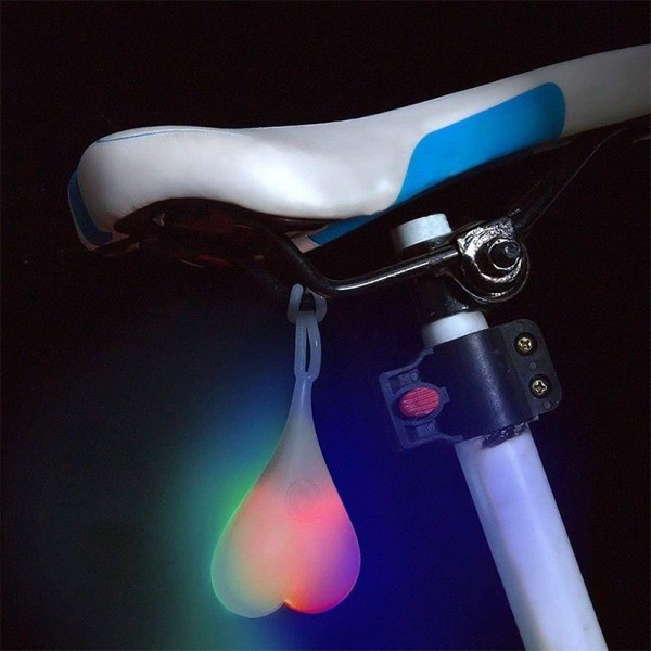 MTB Night Riding LED Lys Sykkel Dekorativ Baklykt Silikon
